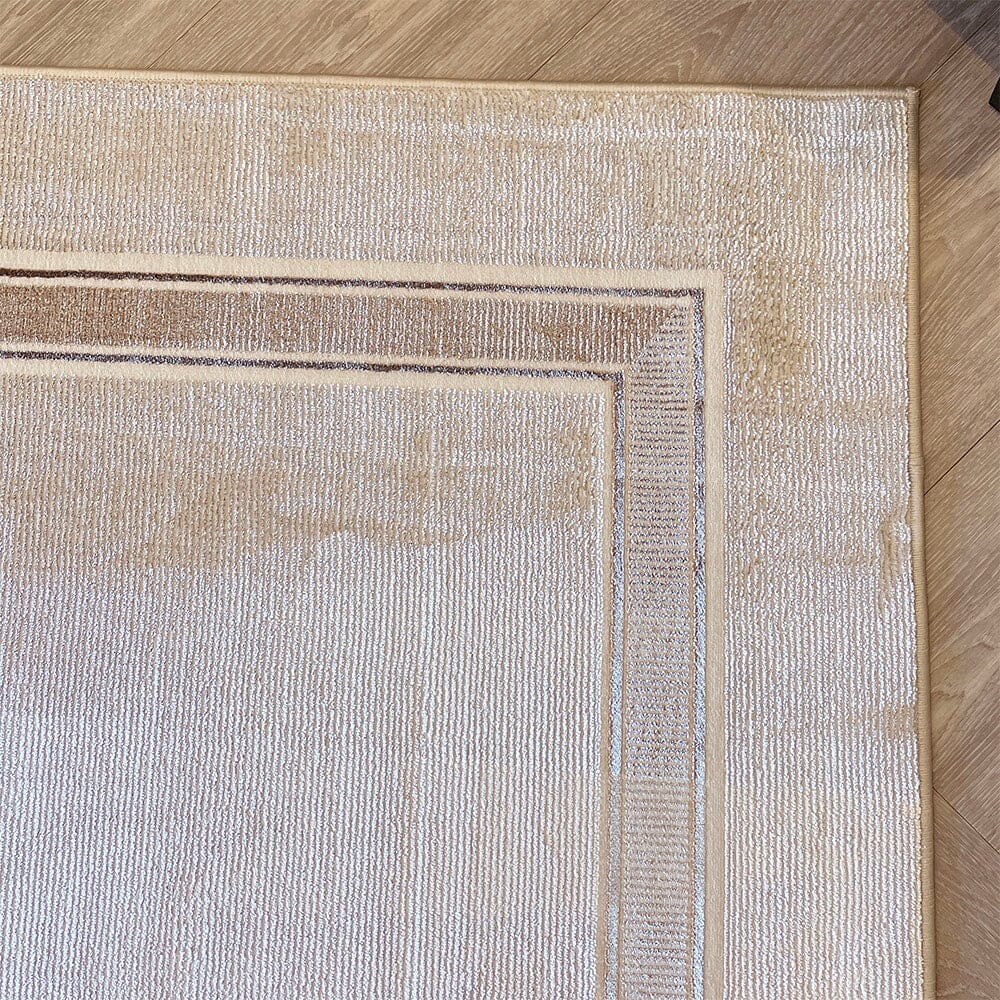 Cassian Ivory & Gold Bordered Rug 