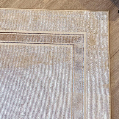 Cassian Ivory & Gold Bordered Rug 