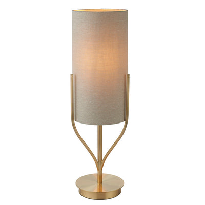 Cleo Gold & Oatmeal Table Lamp Lighting 