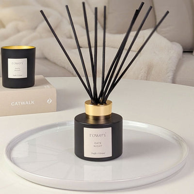 Date Night Black & Gold Reed Diffuser - Truffle D'orient Fragrance 