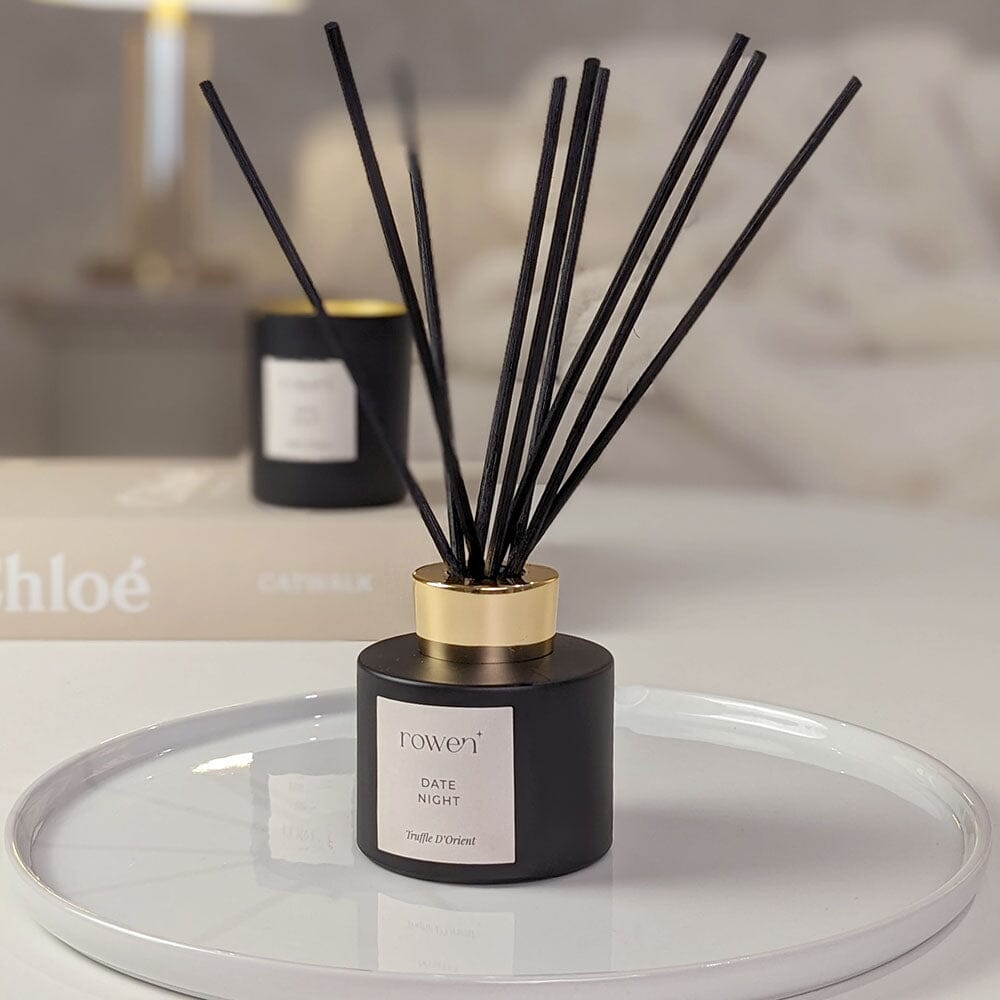 Date Night Black & Gold Reed Diffuser - Truffle D'orient Fragrance 
