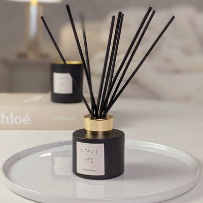 Date Night Black & Gold Reed Diffuser - Truffle D'orient Fragrance 