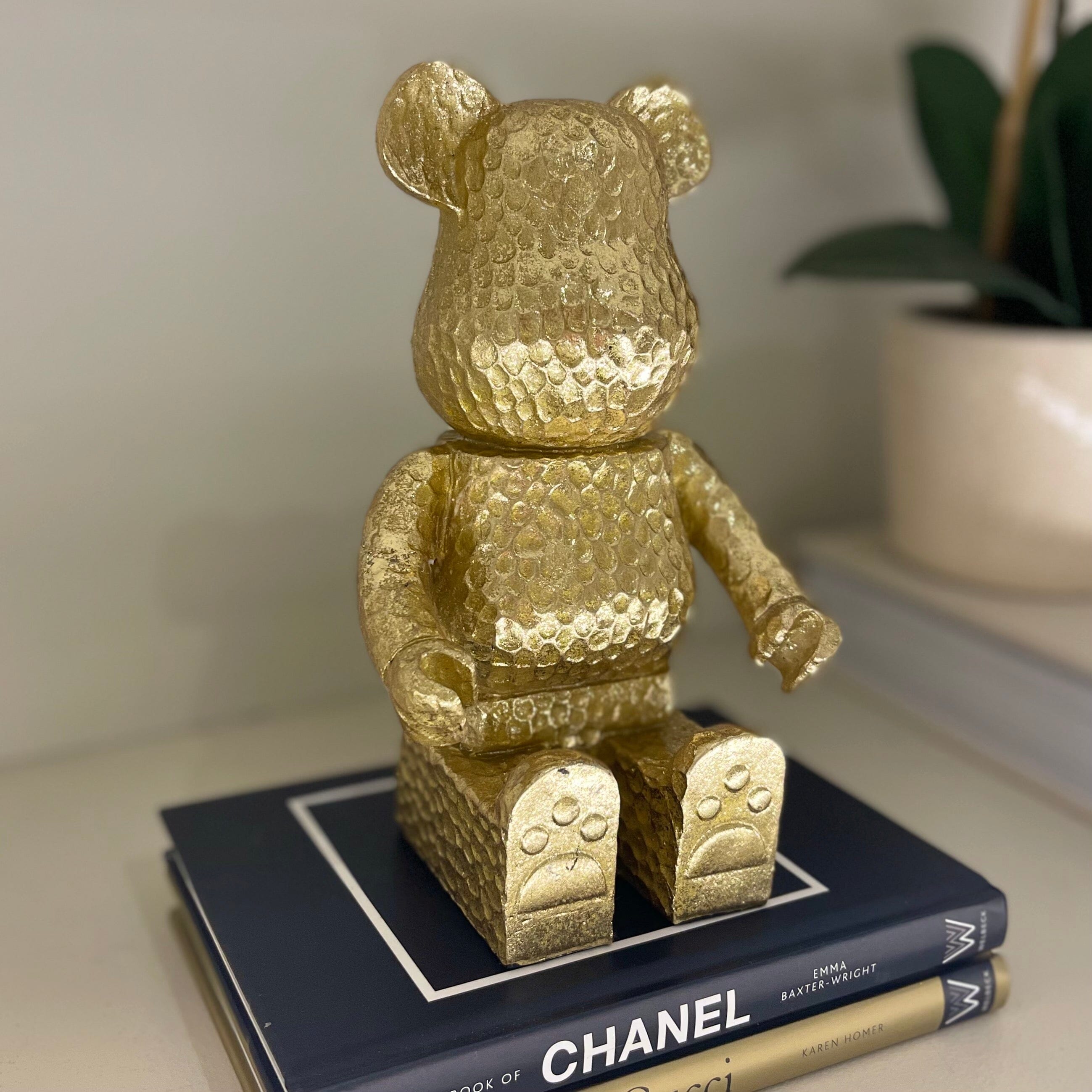 Decorative Gold Sitting Bear Ornament Accessories 
