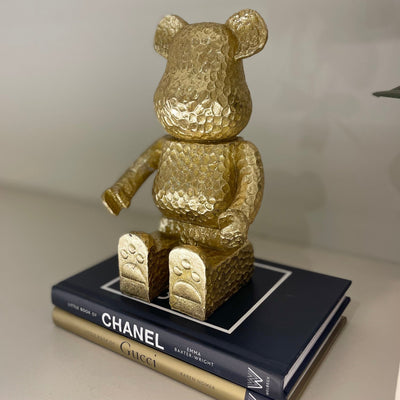 Decorative Gold Sitting Bear Ornament Accessories 