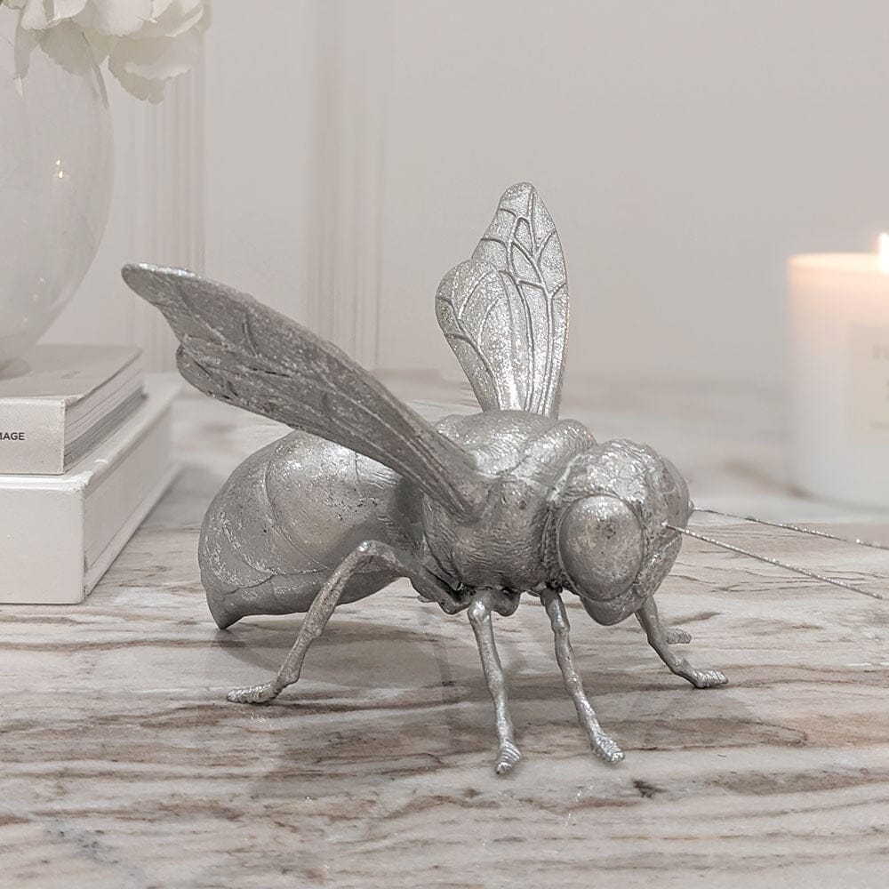 Decorative Silver Bee Ornament Accessories 