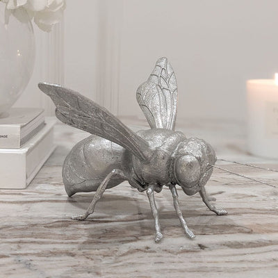 Decorative Silver Bee Ornament Accessories 