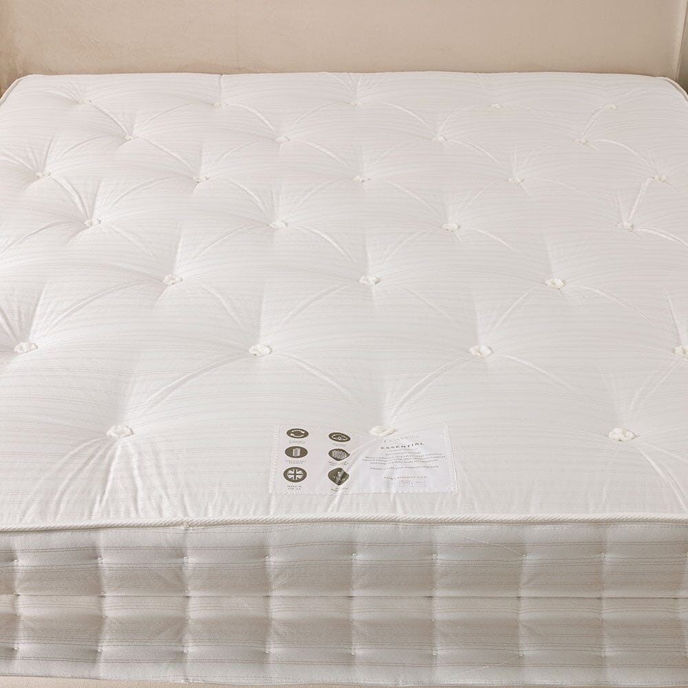 Essential 1500 Pocket Natural Mattress, With Wool, Silk and Cashmere Made to Order Bed 