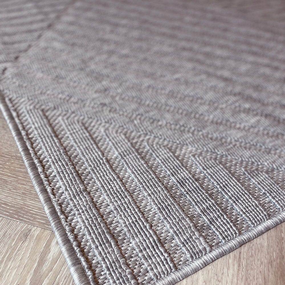 Fensham Grey Geometric Indoor / Outdoor Rug Textiles 