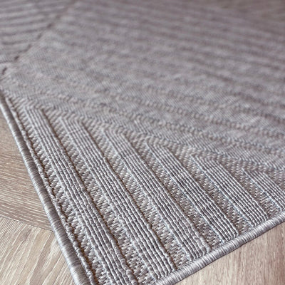 Fensham Grey Geometric Indoor / Outdoor Rug Textiles 