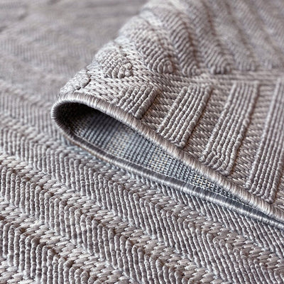 Fensham Grey Geometric Indoor / Outdoor Rug Textiles 