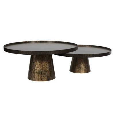 Genesis Antique Gold Hammered Coffee Tables - Set of 2 Coffee Table 
