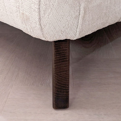 Gisele Oyster Textured Chenille, Pillowback Sofa Range With Walnut Legs 