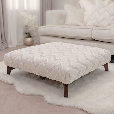 Gisele Oyster Textured Chenille, Pillowback Sofa Range With Walnut Legs 