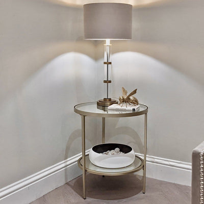 Hamilton Champagne Side Table End and Side Table 