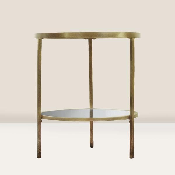Hamilton Champagne Side Table End and Side Table 