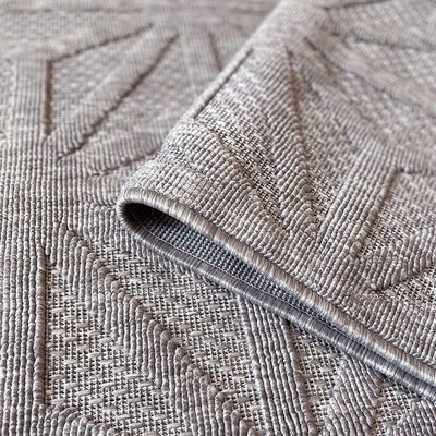 Harley Light Grey Geometric Indoor / Outdoor Rug Textiles 