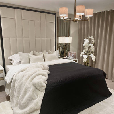 Hugo Black Quilted Bedspread Bedding 