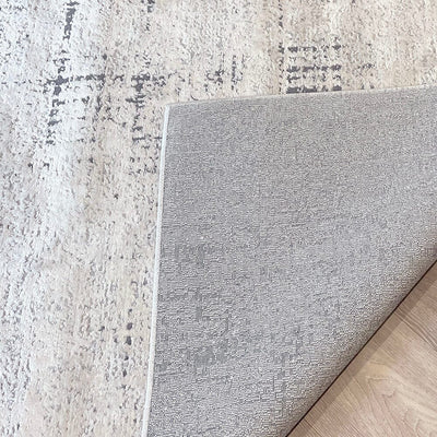 Jaxen Ivory & Beige Crosshatched Patterned Rug Rug 