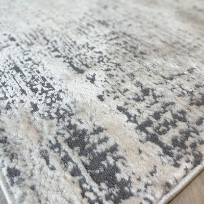 Jaxen Ivory & Beige Crosshatched Patterned Rug Rug 