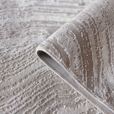 Jessalyn Ivory Marble Effect Patterned Rug Textiles 