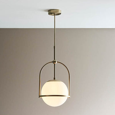 Kaia Gold Pendant Ceiling Light with Opal Glass Lighting 