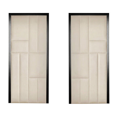 Kensington Cream Premium Abstract Headboard Set of 2 Wings MTO Headboard 