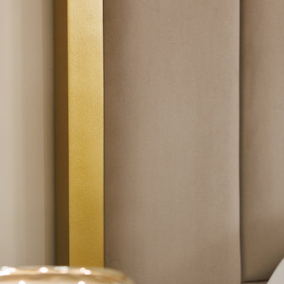 Kensington Mink & Gold Premium Abstract Headboard Headboard 