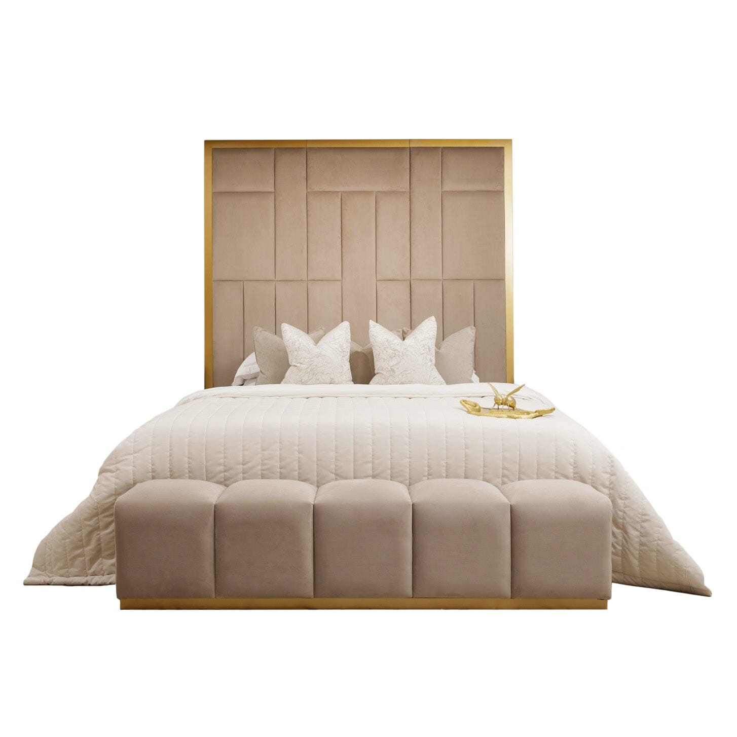 Kensington Mink & Gold Premium Abstract Headboard MTO Headboard 