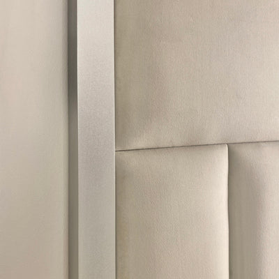 Kensington Smoke Grey & Silver Premium Abstract Headboard Headboard 