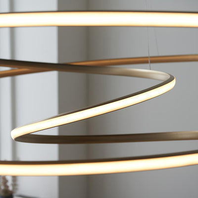 Korrs Gold XL Spiral Pendant Ceiling Light Lighting 