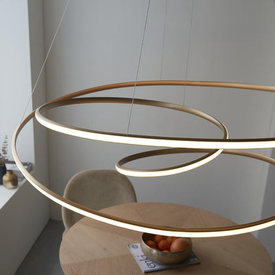 Korrs Gold XL Spiral Pendant Ceiling Light Lighting 