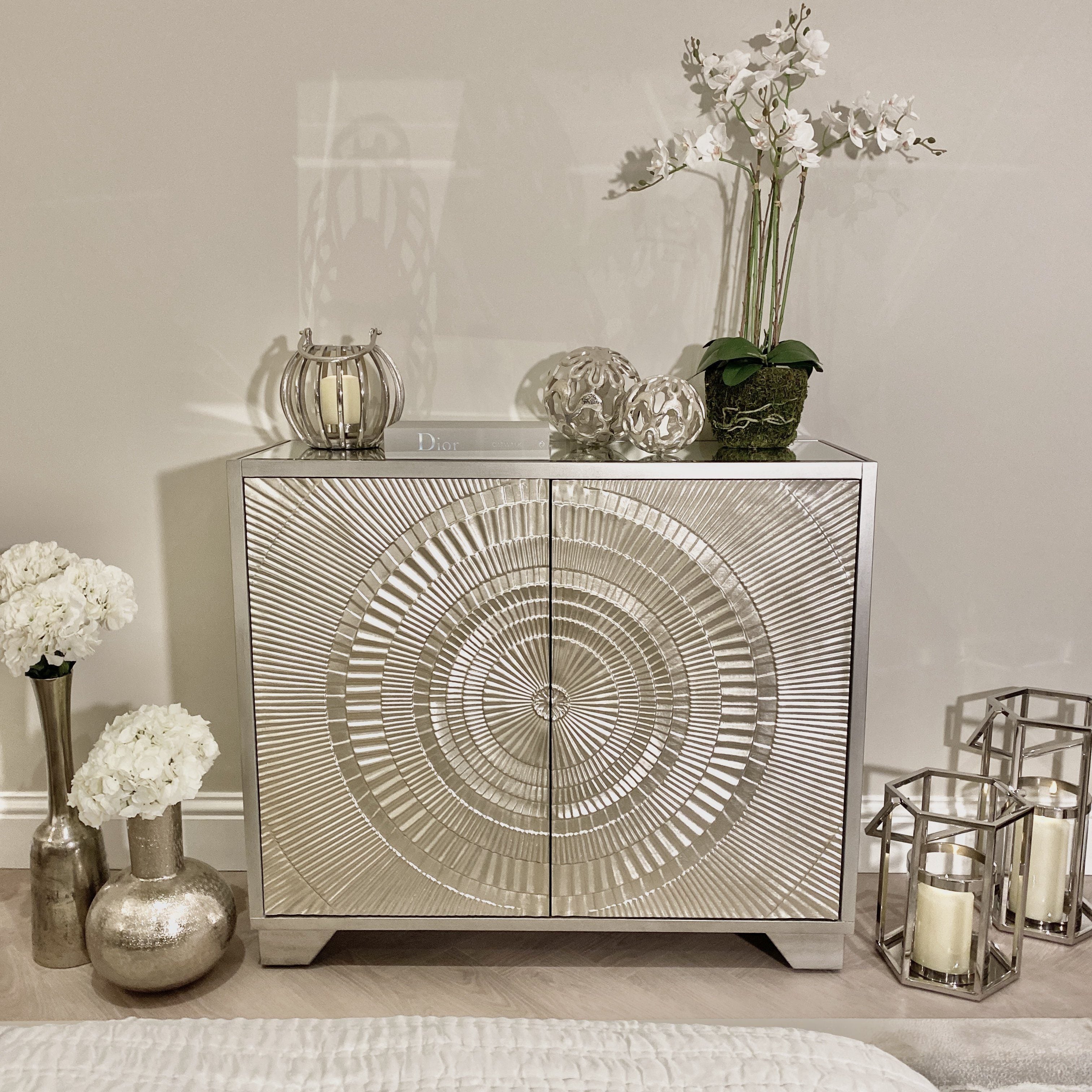 Leverette Silver 2 Door Sideboard 