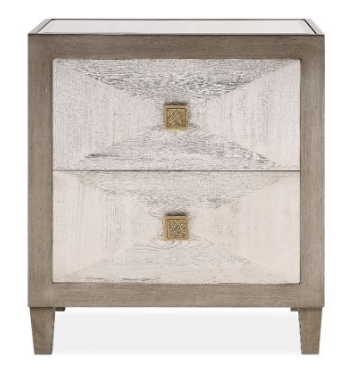 Lockett Premium Silver & Bronze Bedside Table End and Side Table 