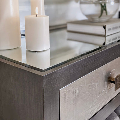 Lockett Premium Silver & Bronze Console Table Console Table 