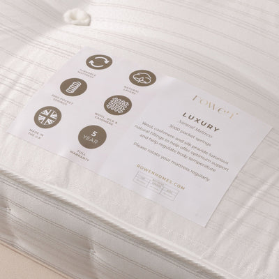 Luxury 3000 Pocket Natural Mattress, With Wool, Silk and Cashmere Made to Order Bed 
