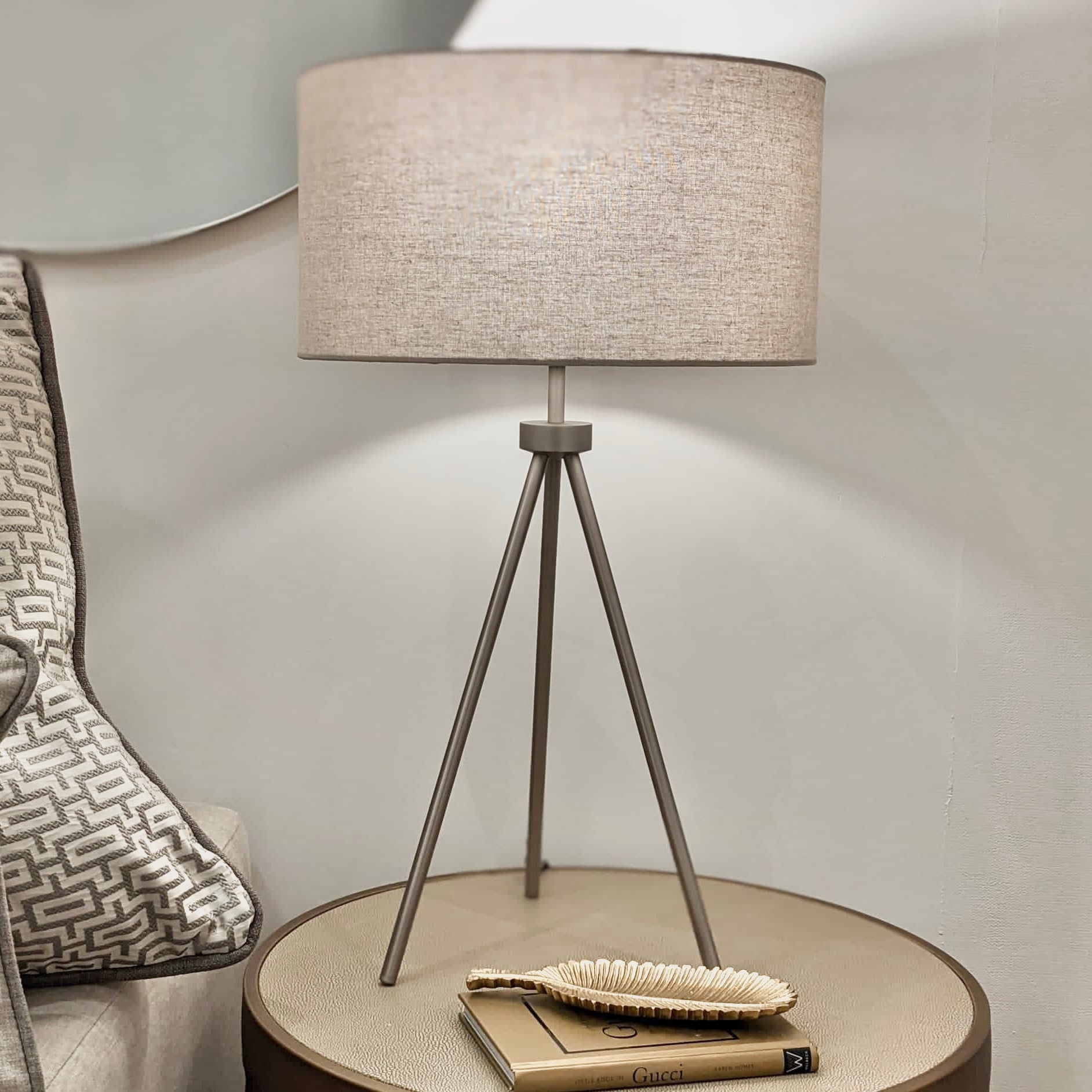 Marilla Nickel Tripod Table Lamp Lighting 