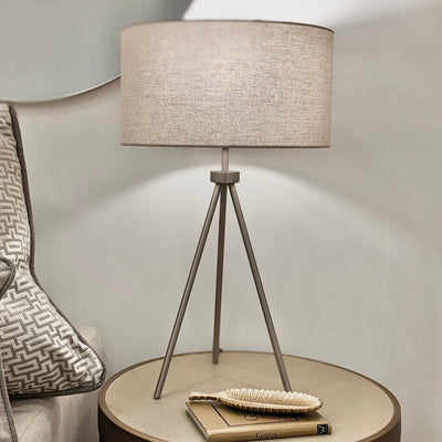 Marilla Nickel Tripod Table Lamp Lighting 