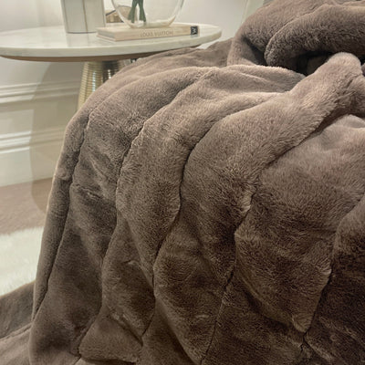 Marlowe Chestnut Faux Fur Throw Throw 