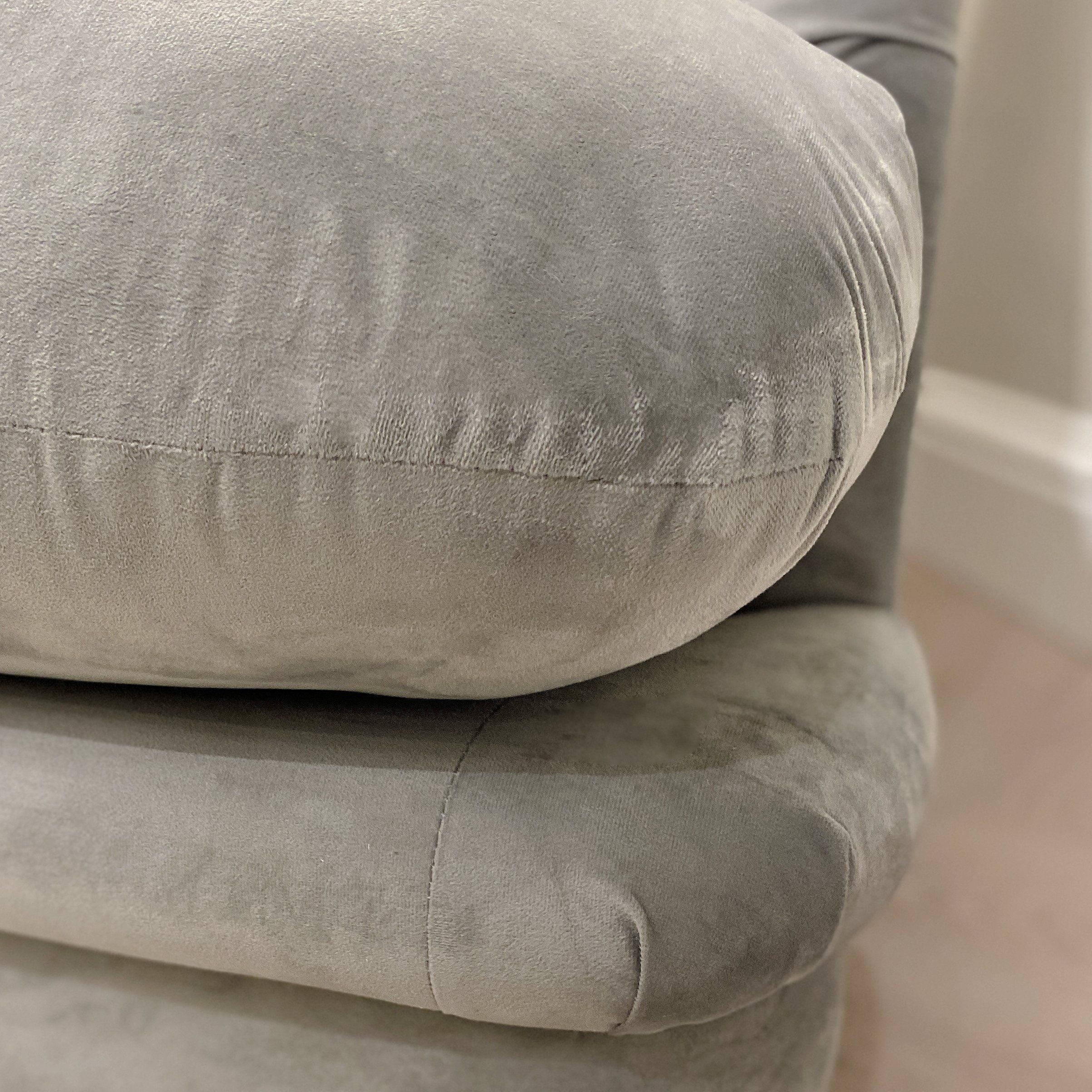 Marshmallow Grey Velvet Squashy Chair Chair 