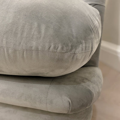Marshmallow Grey Velvet Squashy Chair Chair 