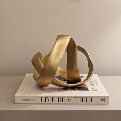 Marteli Decorative Gold Knot Sculpture Accessories 