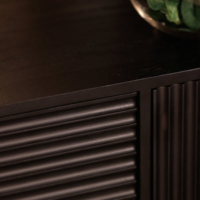 Mayfield Black & Gold Premium Rippled Sideboard Furniture 