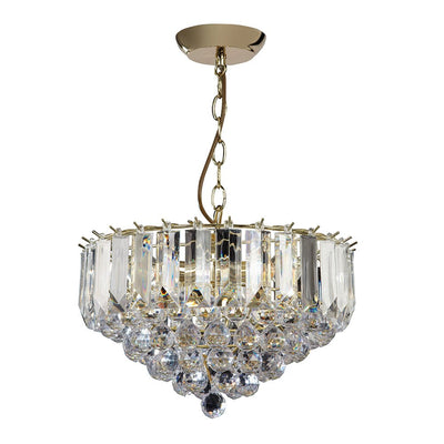 Nia Brass and Acrylic 3 Light Pendant Ceiling Light Lighting 