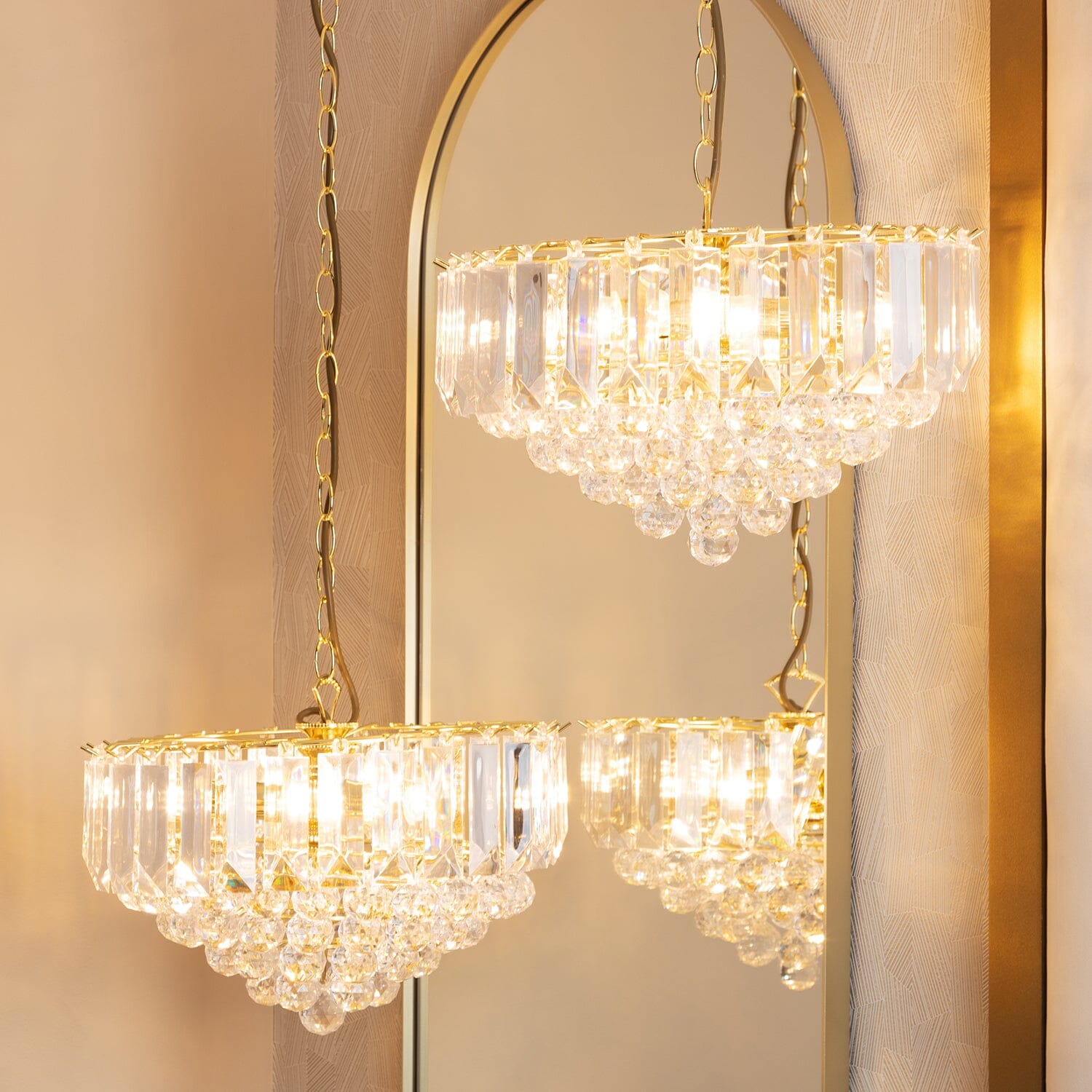 Nia Brass and Acrylic Pendant Lighting 