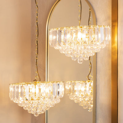 Nia Brass and Acrylic Pendant Lighting 