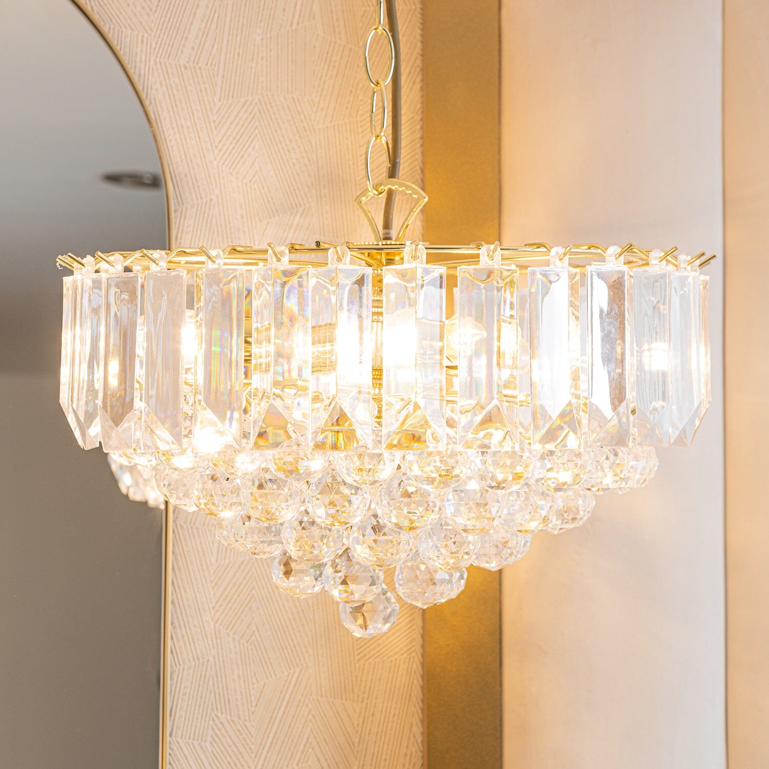 Nia Brass and Acrylic Pendant Lighting 