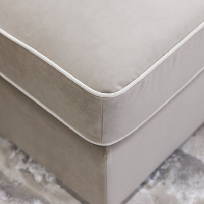 Olivia Mink Premium Sofa With Cream Piping MTO Sofa 