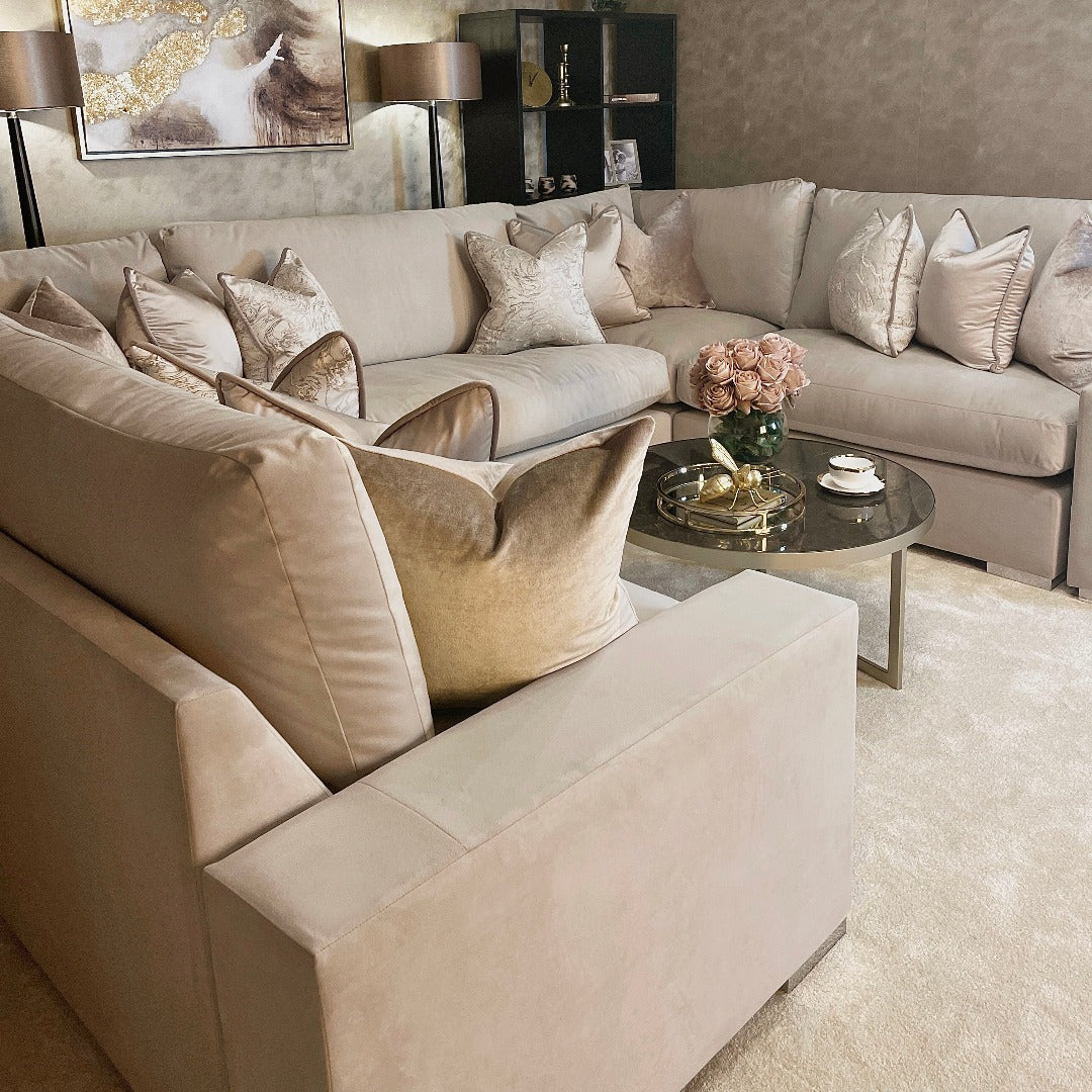 Olivia Mink Premium U-Shaped Sofa Sofa 