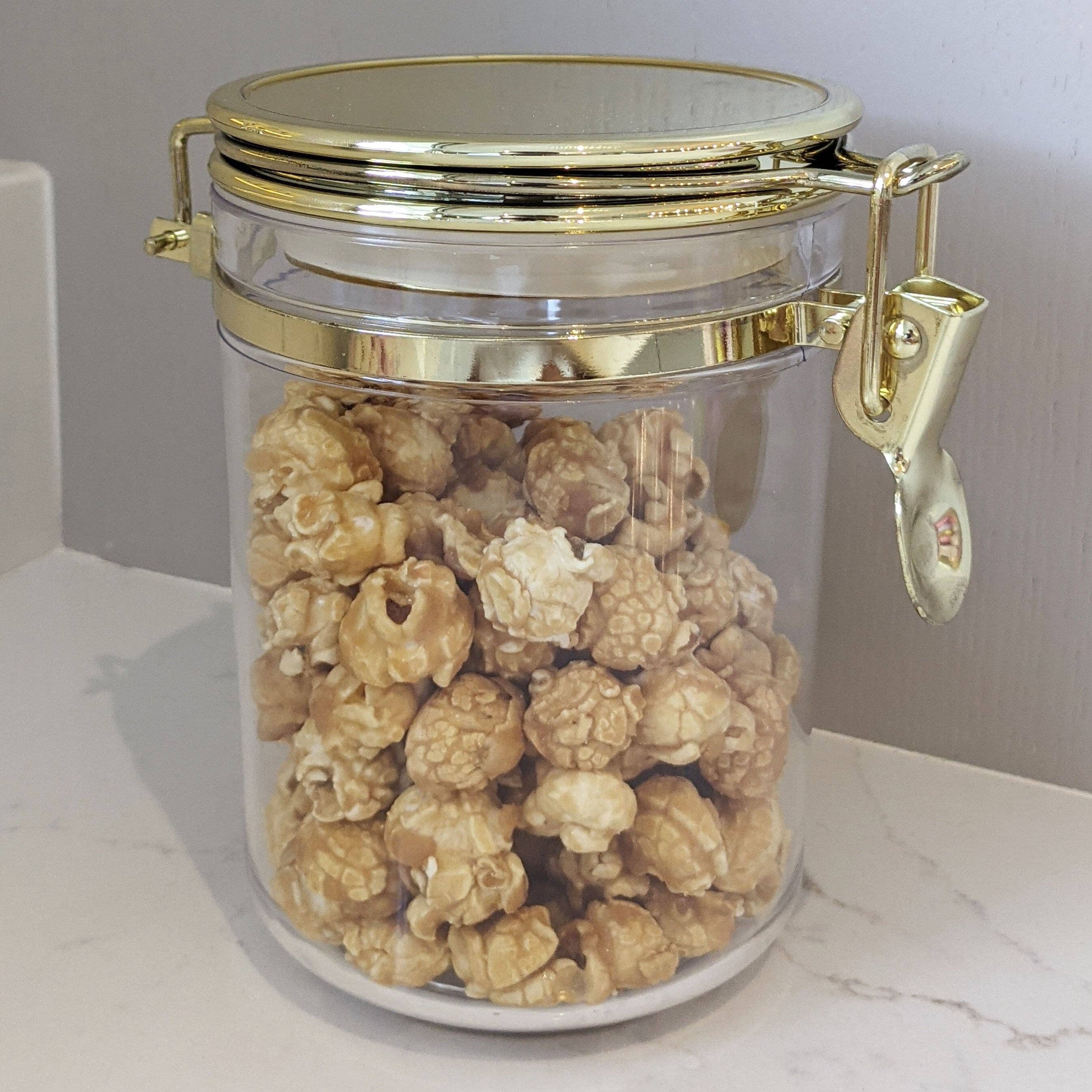 Pharaoh Gold Finish Medium Clear Acrylic Jar Kitchen 