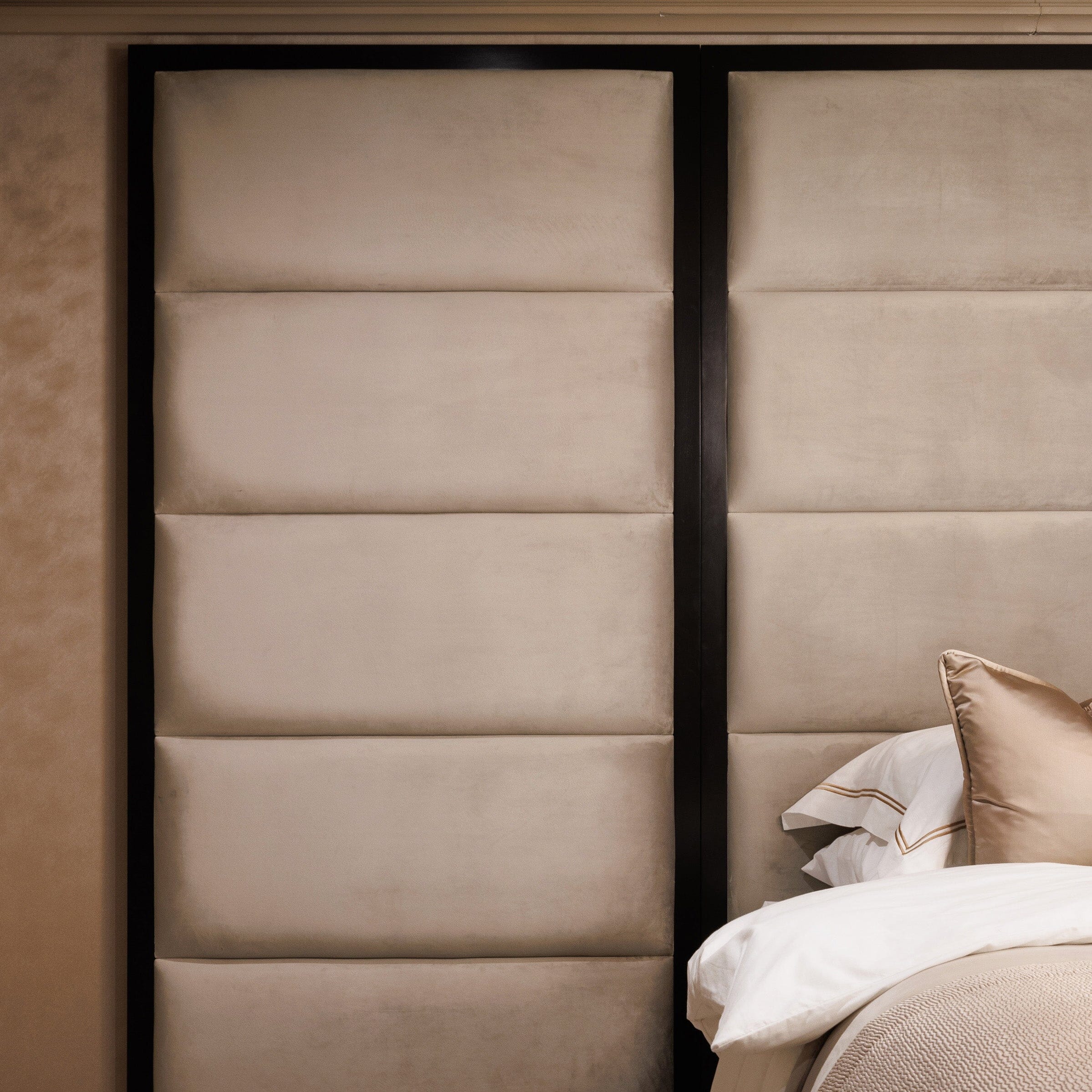 Praline Luxury Velvet Chocolate Box Headboard with Wings Made to Order Headboard 